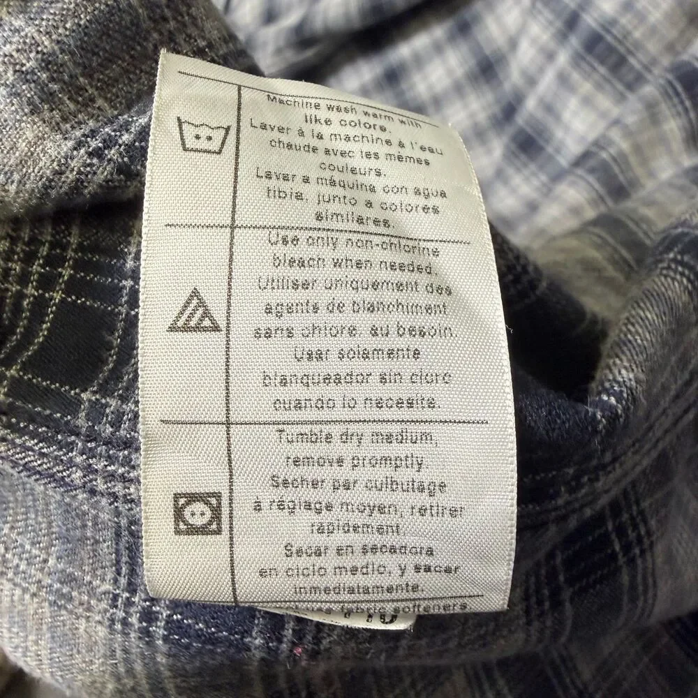 Carhartt Shirt Jacket Men's M Blue Canvas Flannel Lined Snap Front Utility Chore